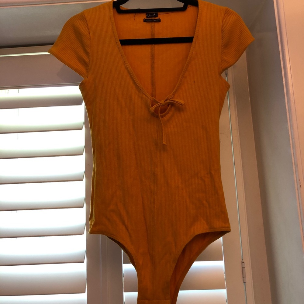 Urban Outfitters body suit UNWORN mustard yellow